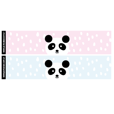 Fajas medianas Panda 8u (rosa/celeste)